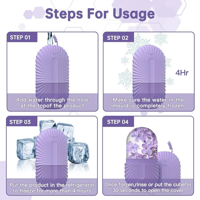 Rouleau de glace en Silicone pour le visage, rétrécit les Pores, élimine les cernes, Massage de la peau, beauté du visage, outil de soins de la peau pour les yeux et le cou – Image 6