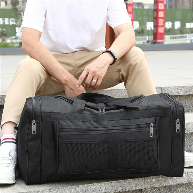 Sac polochon de voyage en Nylon pour femmes et hommes, sac à bagages à main, fourre-tout de grande capacité pour week-end, sac de Sport, pochettes de nuit – Image 4