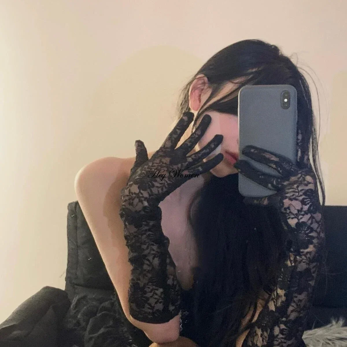 Élastique Passion Lolita gothique sans doigts rétro maille fleur dentelle gants robe accessoires femmes chauffe-bras Sexy manches mitaines