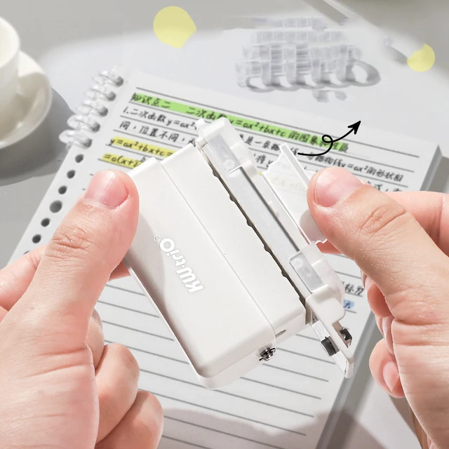 A5/B5/A4 Paper Punch, Can Make Six Holes at Once, Scrapbook Hole Puncher, Five Colors of Binding Supplies – Image 2