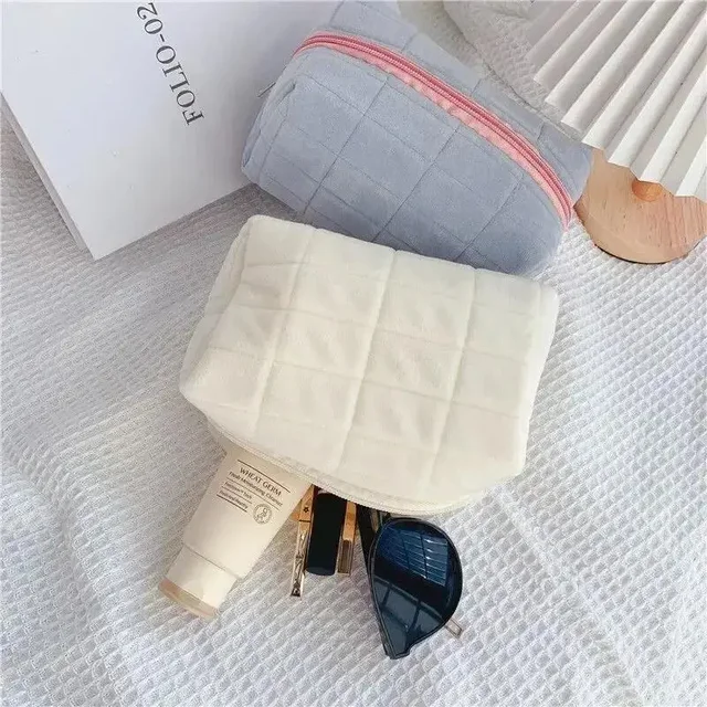 Sac de maquillage Simple, sac à stylos d'oreiller, niveau d'apparence élevé, sac d'oreiller de grande capacité pour femmes, sac de rangement Portable – Image 5