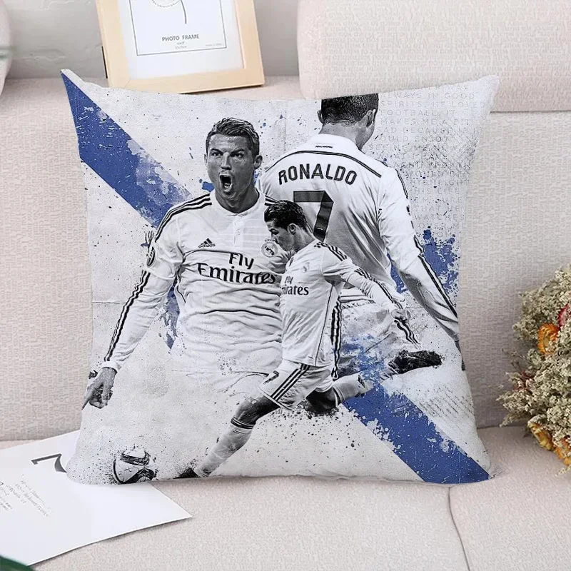 Cr7 Cristiano Ronaldo-Juste de coussin, taie d'oreiller décorative, pour canapé, 45x45