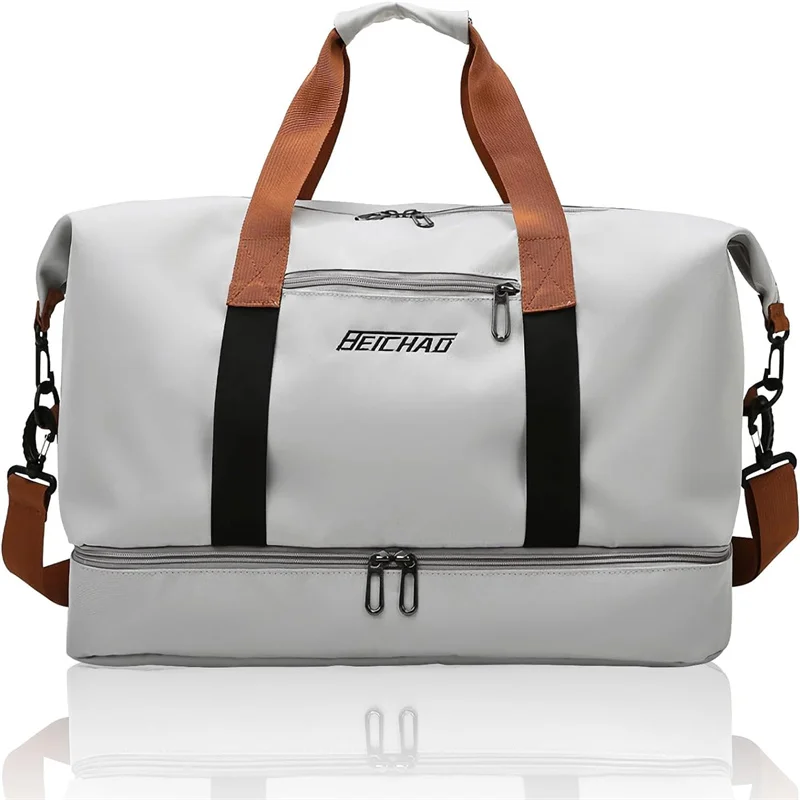 Sacs de voyage de mode pour femmes Sac de sport pour hommes de grande capacité Sac de week-end étanche Sac de Voyage femme Sac de messager sec et humide