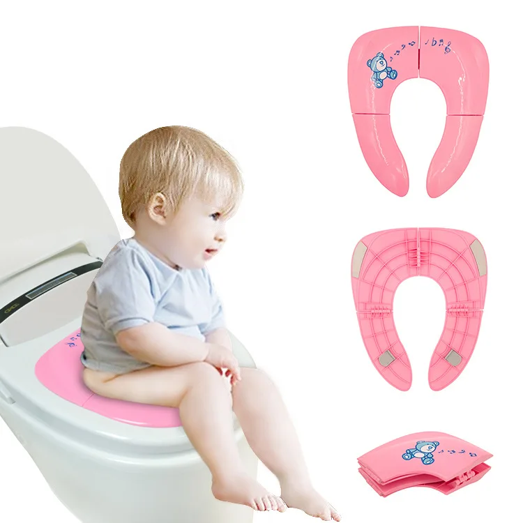 Siège de pot pliant de voyage pour bébé, siège d'entraînement de toilette portable pour tout-petit, coussin d'assistant à l'urine pour enfants