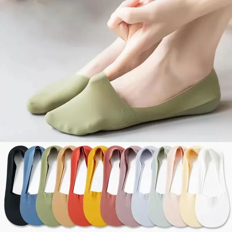 3 paires de chaussettes pour femmes, de haute qualité, assorties, décontractées, été, fond en coton fin, antidérapant, invisibles, basses, courtes, respirantes
