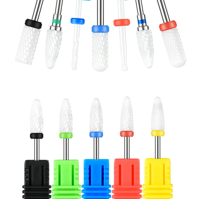 Forets à ongles en céramique et tungstène, 67Types, fraise pour manucure et pédicure, limes à ongles, tampon, équipement d'art des ongles, accessoires