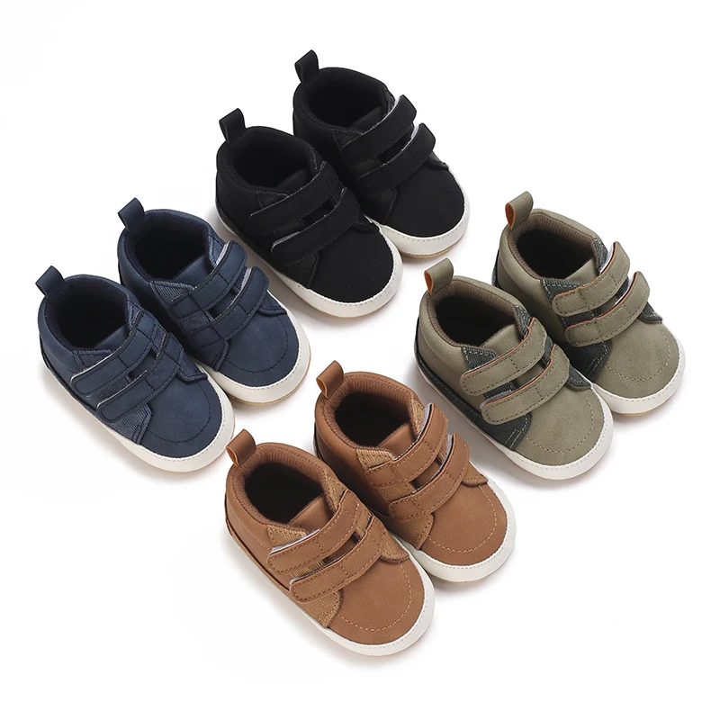 Baskets à semelle souple pour nouveau-né, chaussures de tennis pour bébé garçon de 1 an, chaussures pour tout-petits, premiers marcheurs, mode