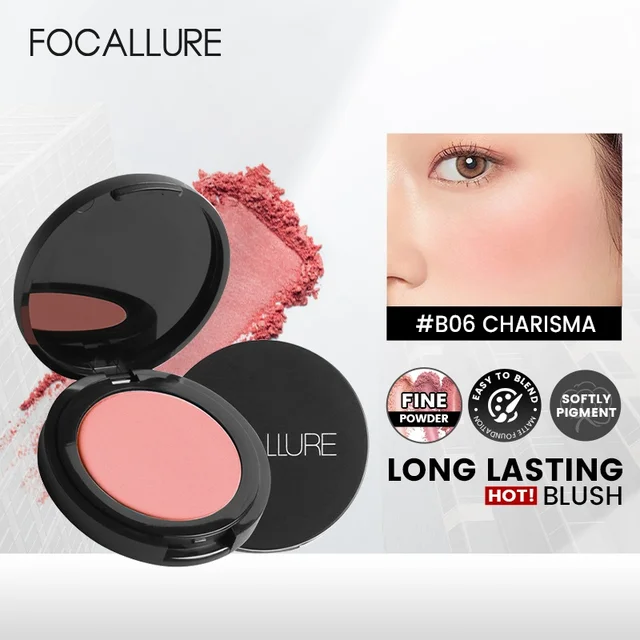 FOCALLURE 16 couleurs mat Blush imperméable longue durée minéraux pêche fard à joues doux lisse visage poudre Palette maquillage cosmétiques