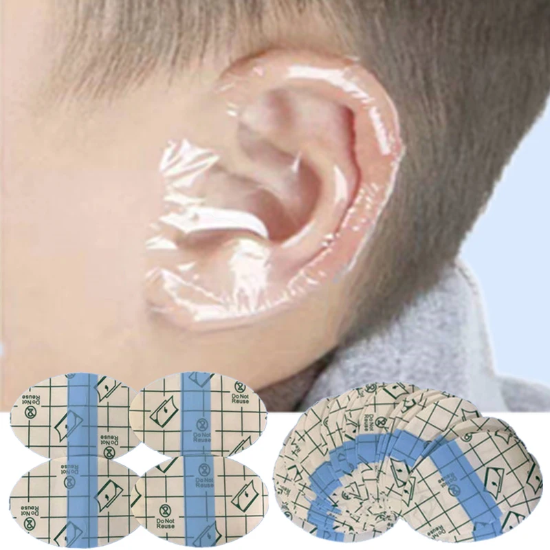20/60/100 pièces bébé jetable oreille couverture imperméable enfants shampooing Protection des oreilles autocollants douche Protection oreille couvre bébé soins