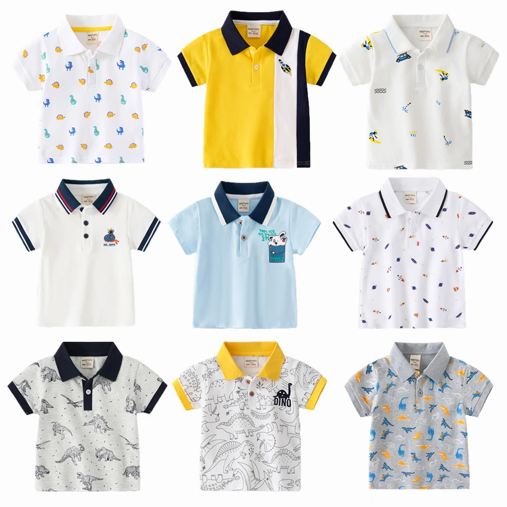 T-shirt en coton à manches courtes pour enfants, vêtements de dessin animé pour enfants, vêtements d'été pour garçons et filles, vêtements pour bébés de 1 à 7 ans