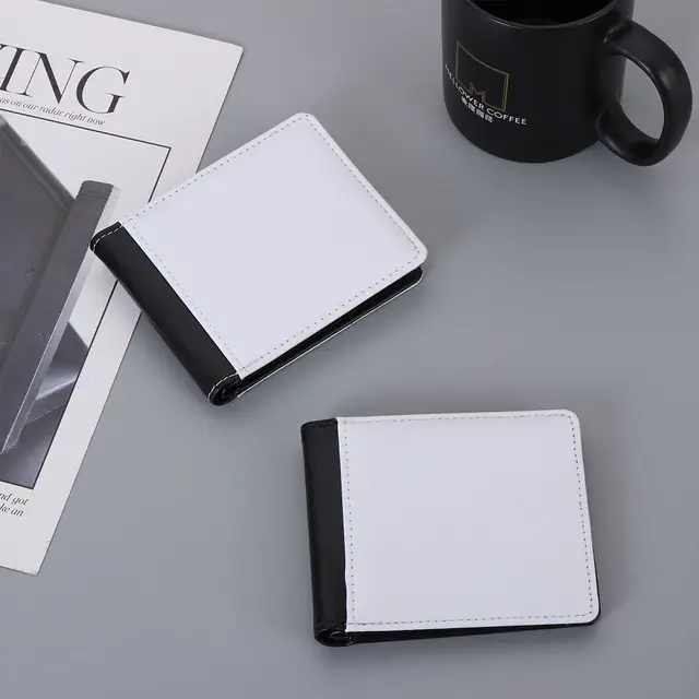 DIY Printing Gift for Women Men for Work Travel Leather Blank Purse Card Holder Sublimation Heat Transfer Wallet – Image 2