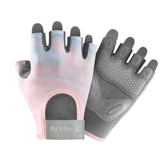 Gants de sport pour femmes, Fitness, Sports de plein air, antidérapants et absorbant les chocs, demi-doigt, durables et respirants – Image 5