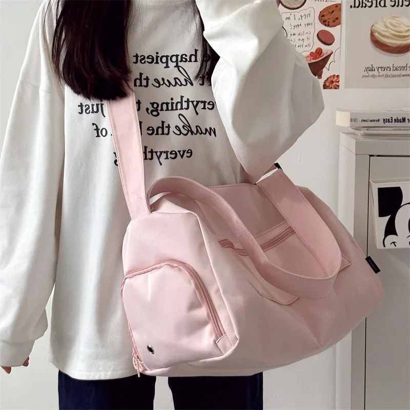 Grands sacs fourre-tout de voyage à bandoulière pour femmes, sacoche à bandoulière en toile, sacoches de sport et de Yoga, sac à main à la mode, 2024