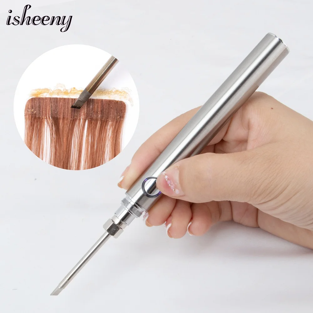 Isheeny – dissolvant de colle pour cheveux, avec Extensions de bande professionnelle, pince à pression, sans batterie, prise USB, bande de travail dans les outils d'épilation