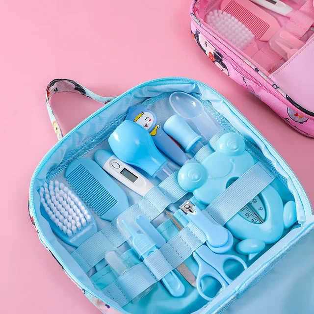 Kit de soins pour bébé, 13 pièces, Kit d'hygiène pour bébé, brosse de toilettage, ciseaux, tondeuse, ensemble Portable, soins pour nouveau-nés, outils professionnels d'allaitement – Image 5
