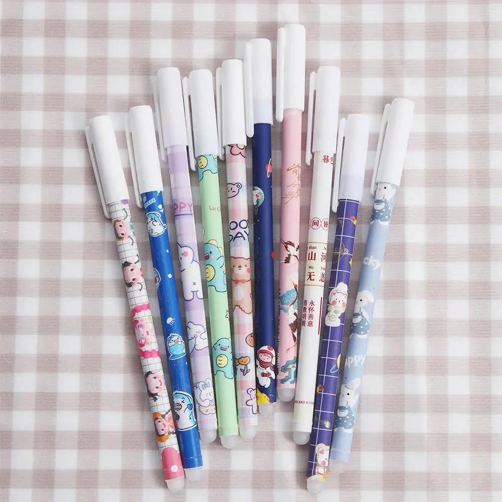 Office Accessories Stationery Washable Handle 0.5mm Blue Cartoons Erasable Pen Neutral Erasable Pen Gel Pens Student Pen