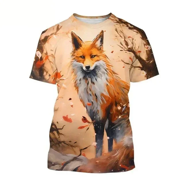 T-shirt à Manches Courtes pour Enfant Garçon et Fille, Vêtement avec Motif de Renard, Anime, Sonic, Marios, Naruto, Kawaii