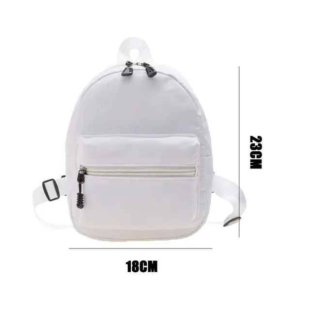 Mini sacs à dos en nylon pour adolescentes, petits sacs d'école, sac à dos blanc, sac à dos décontracté pour femmes, sacs à dos à la mode – Image 6