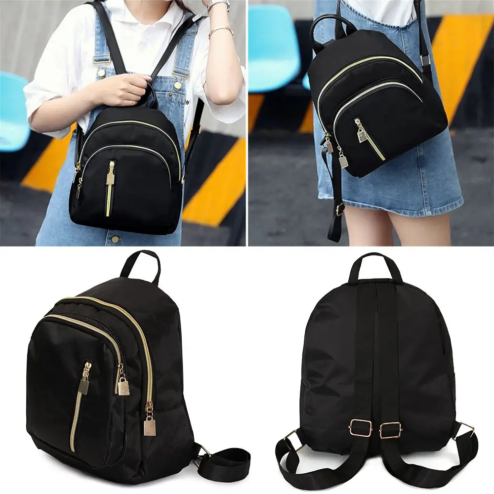 Sac à dos Oxford multifonction pour femmes et filles, sac à dos de voyage, mini sac à dos, sac à main pour fille, noir, mignon, mode initiée
