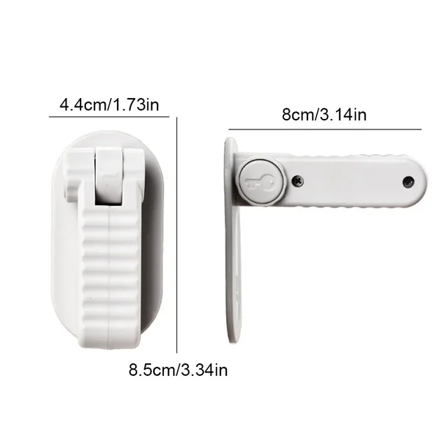 Serrure à levier de porte universelle, poignée Anti-ouverture, serrures de sécurité pour enfants et bébés, sans poinçon, multifonction, bouton caché, boucle, serrure de sécurité – Image 5