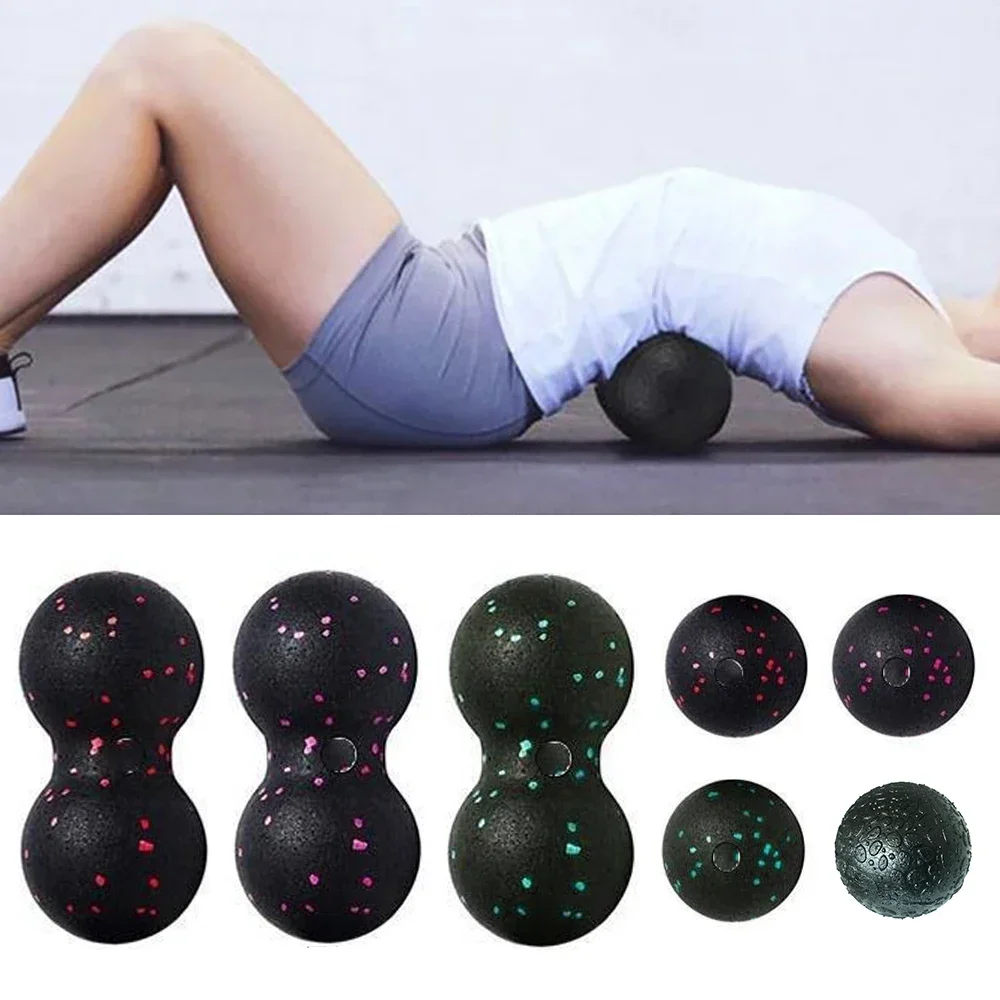 EPP 8cm boules d'arachide Massage corporel balle de Fascia haute densité Relaxation musculaire crosse Fitness Yoga boule de Myofascia soulager la douleur