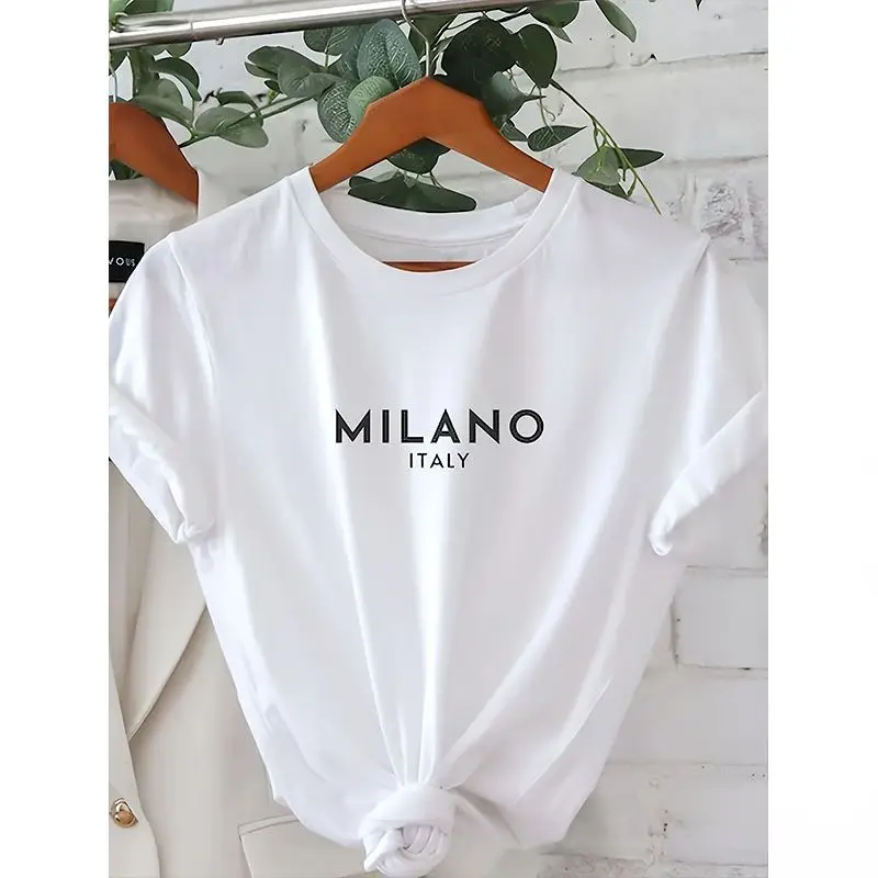 Je ne suis pas maladroit imprimé T-Shirt Harajuku Kawaii graphique équipage t-shirts de base à manches courtes blanc col rond femme été vêtements de sport