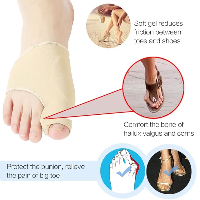Séparateur d'orteils, correcteur d'oignon Hallux Valgus, orthèses des pieds, ajusteur de pouce, Correction de pédicure, outils de redressage de chaussettes, 2 pièces – Image 3