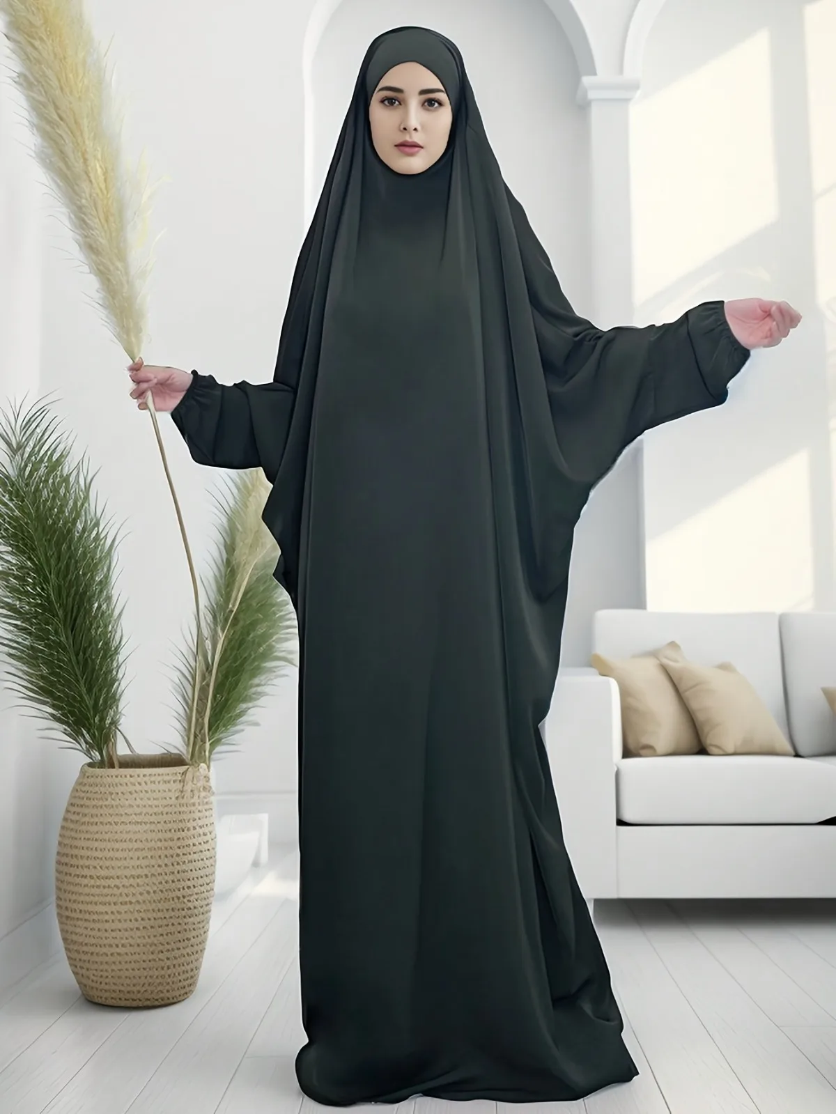 Abaya – robe traditionnelle arabe à manches chauve-souris pour femmes, ample, Maxi, musulmane, Jilbabs