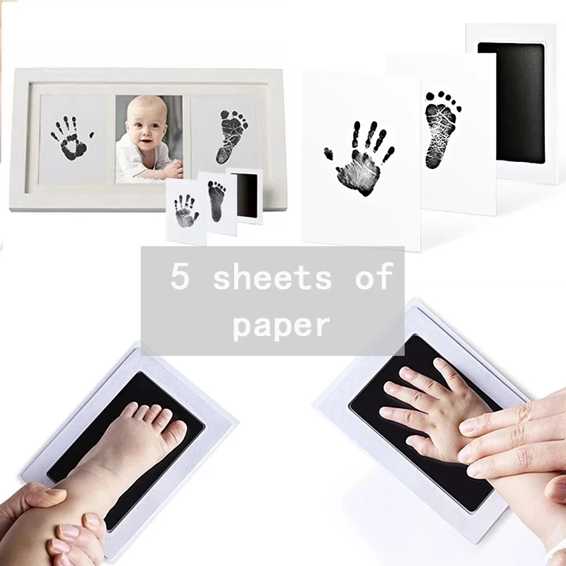 empreinte bébé accessoire bebe Kit de tampons encreurs pour empreintes digitales de bébé, Non toxique, Souvenirs et cadeaux pour nouveau-né