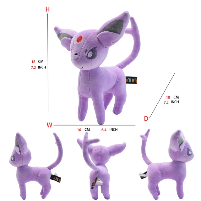 Peluche douce Leafeon Vaporeon Glaceon SylLion Espeon Umbreon Vaporeon SylLion, jouet à collectionner, cadeau – Image 3