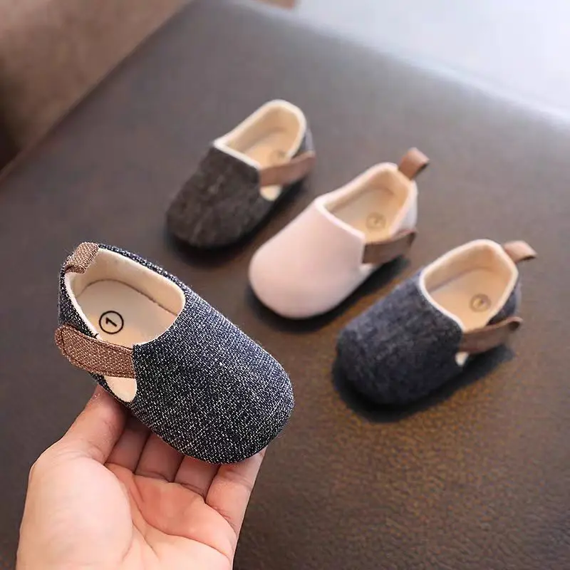 Chaussures bébé garçon infantile doux premiers marcheurs enfant en bas âge enfants antidérapant intérieur extérieur chaussures printemps automne coton tissu Prewalkers