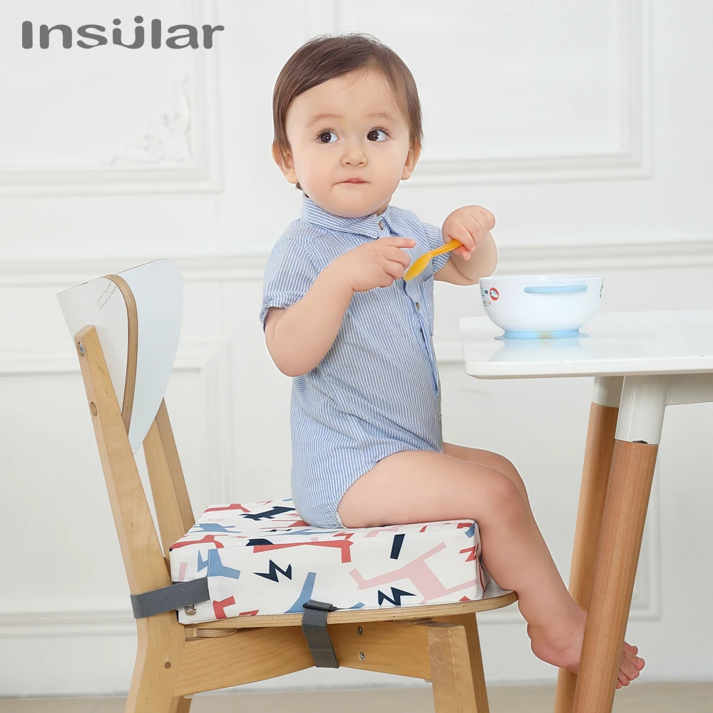 Coussin de siège rehausseur pour enfants, oreiller pour bébé, chaise haute, réglable et amovible, sécurité pour bébé
