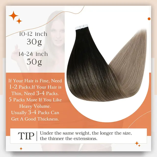 Full Shine Tape In Real Human Hair Extensions Omber Color Blonde Skin Weft Natural Remy Human Hair Skin Weft Adhesive For Salon – Image 4