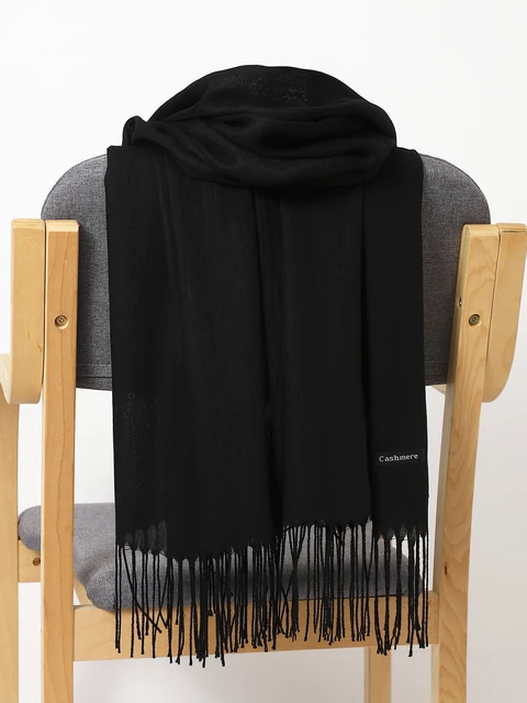 180*70 cm couleur unie doux femmes écharpe cachemire dame châle enveloppement automne hiver pashmina unisexe femme hijab bandeau livraison gratuite – Image 4