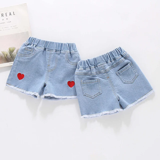 Short d'amour imprimé pur pour filles, short décontracté, polyvalent, mode estivale, 1 à 6 ans, 2024 – Image 3