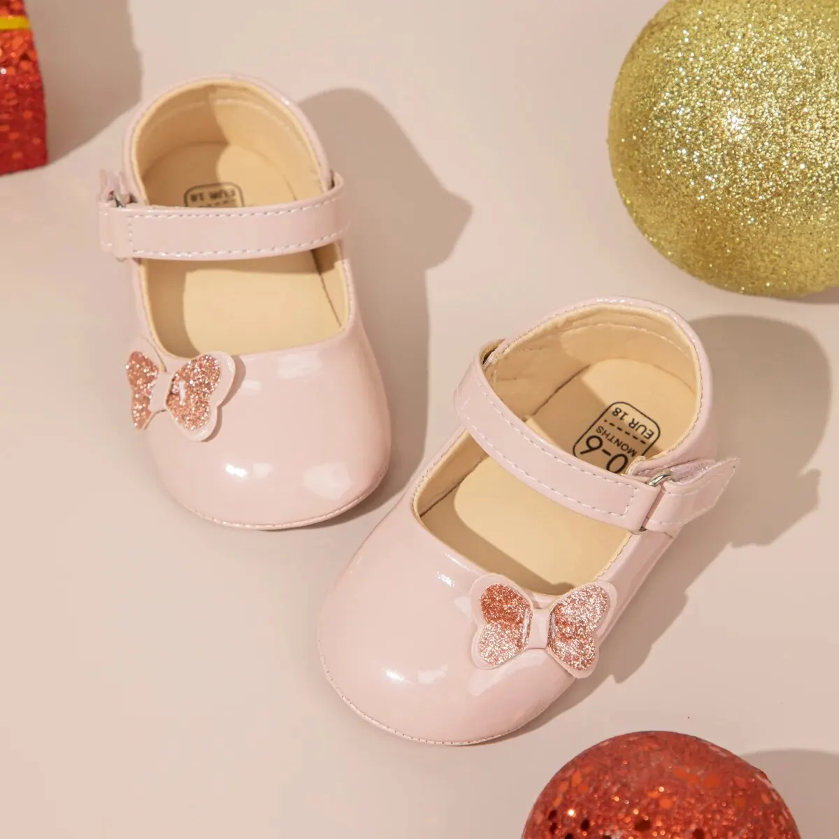 Chaussures de princesse mignonnes pour bébés filles, chaussures en caoutchouc coordonnantes pour tout-petits, nœud papillon, nouveau-né, décontracté, Rh, fête, astronomique, doux
