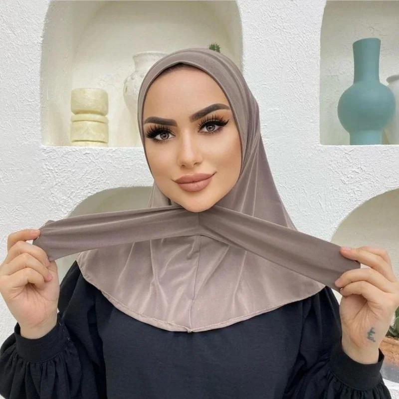 Hijab pour femmes musulmanes, casquette, couverture complète, fermeture à pression, foulard, Turban islamique, nouvelle collection foulard musulmane pour femme islam turban femme bonnet hijab echarpe femme turban femme