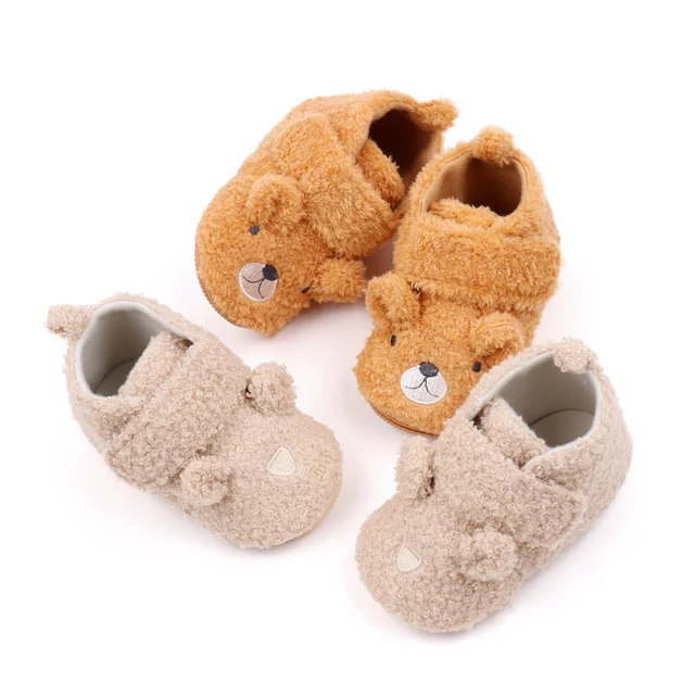 Chaussures d'hiver pour bébé, baskets souples et chaudes, semelle TPR, antidérapantes, ours mignon, Design Animal, nouvelle mode 0-9-18M BYQ3202, 2024 – Image 2