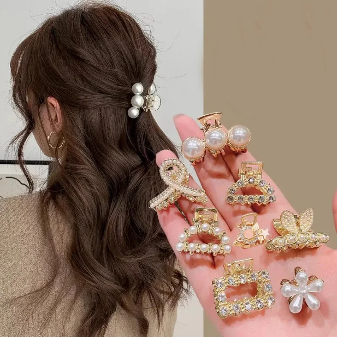 10 accessoires pour cheveux pour filles avec frange élégante multicolore et griffes latérales