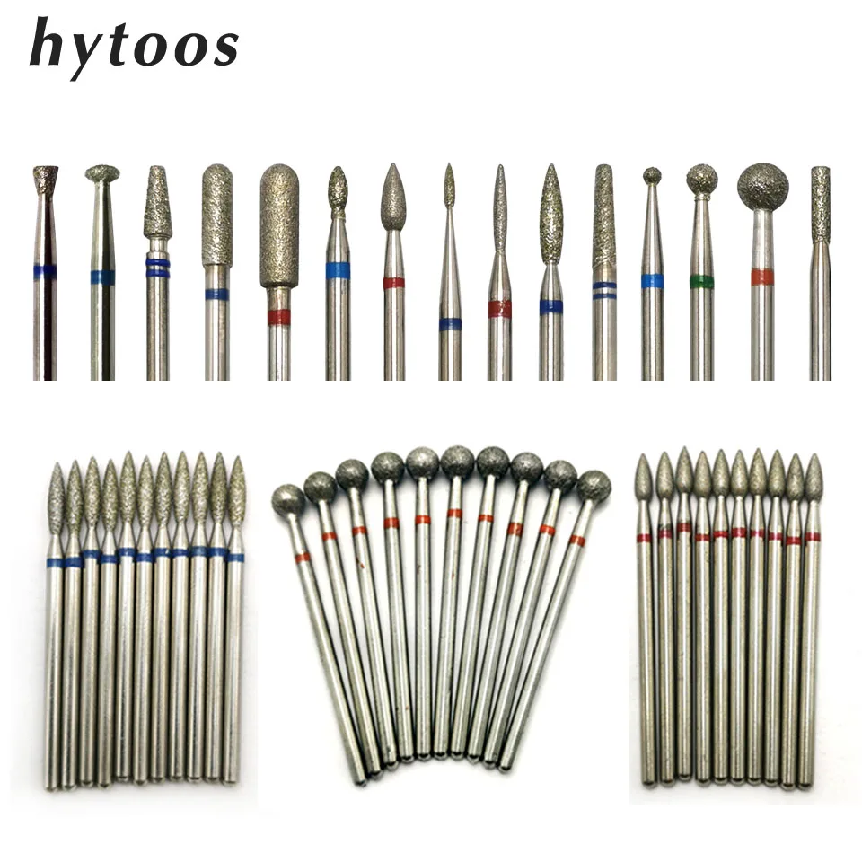 HYTOOS Forets À Ongles Diamant Cutters pour Manucure Cuticules Burr Fraise Cutter pour Pédicure Ongles Accessoires Outils