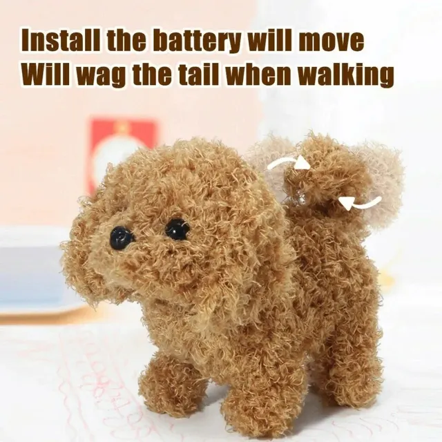 Simulation réaliste en peluche chien intelligent enfants jouet peut marcher et appeler Robot en peluche électrique chien de compagnie enfant en bas âge cadeau de noël – Image 2