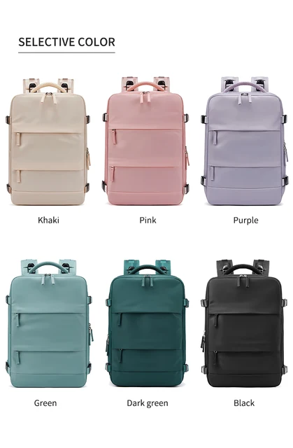 Femmes sac à dos pour ordinateur portable 15.6 pouces adolescente USB charge école sac à dos sac à chaussures indépendant voyage sac à dos en plein air sac à dos – Image 3