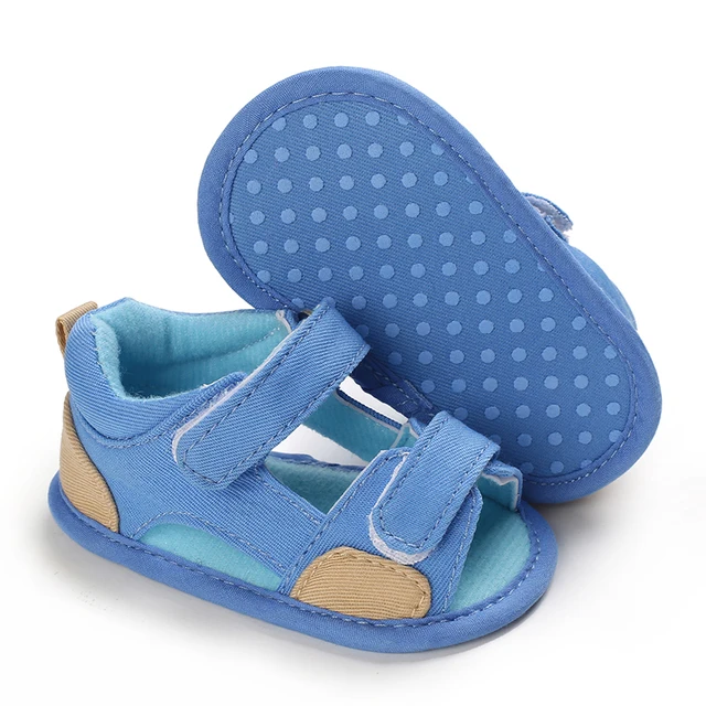 VALEN Shr-Sandales en toile coordonnantes pour bébé fille et garçon, chaussures CPull pour premiers marcheurs, été, 0-18 mois – Image 3