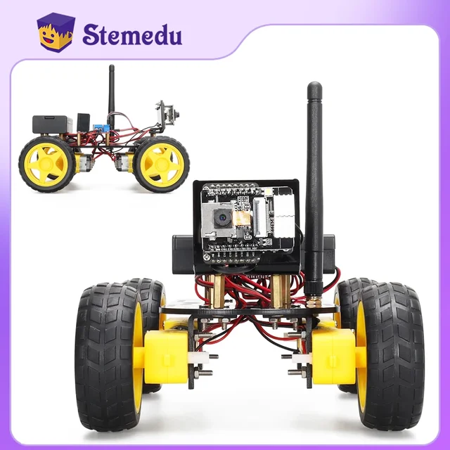 Tournesol-Kit de Démarrage Robotique pour Ardu37, Pigments ESP32, Caméra WIFI, Voiture Intelligente, Ensemble d'ApprentiCumbria + Codes