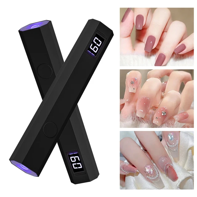 YIKOOLIN Mini lampe à ongles avec affichage LED Mini lumière UV Portable pour ongles en Gel avec 2 minuteries charge rapide petite lumière UV – Image 6