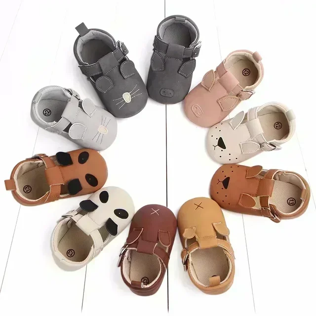 Chaussures de marche décontractées à semelle souple pour bébés filles et garçons, chaussures anti-chute de dessin animé, style printemps et automne, 0 à 1 an