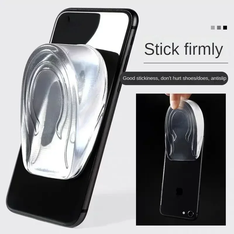 Semelles intérieures invisibles en Silicone pour augmenter la hauteur, 2 pièces, Inserts de levage du talon en Gel, protecteur Transparent de soins des pieds, insertion de chaussure élastique 3CM