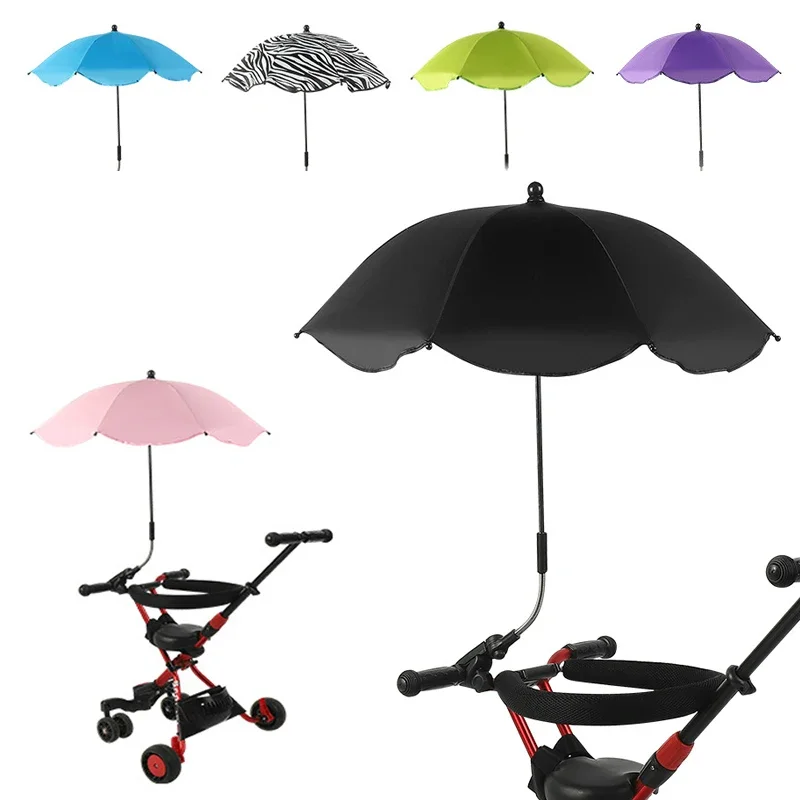 Parapluie universel réglable pour landau de voiture de bébé, pare-soleil UV pour accessoires de poussette, articles de parasol portables, pare-soleil