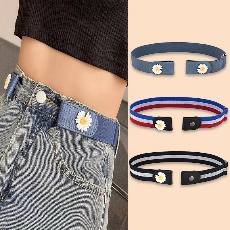 Ceintures pour femmes sans boucle taille jean pantalon sans boucle extensible taille élastique femmes ceinture Invisible ceinture livraison directe