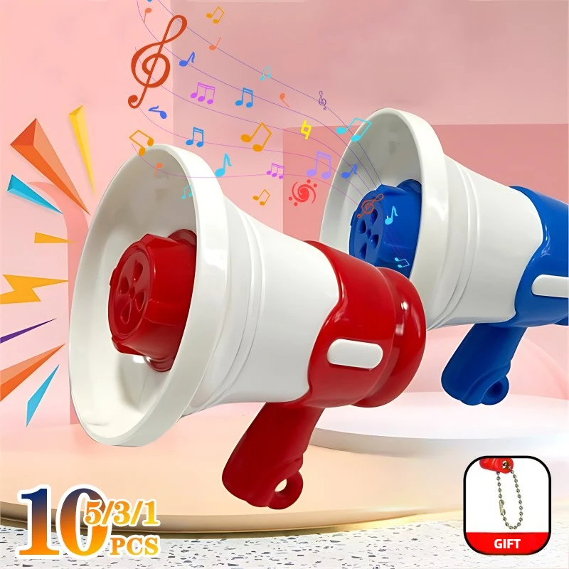 Mini jouets trompette d'enregistrement, porte-clés compulsion drôle, jouets de décompression pour enfants, pendentif de sac d'école, cadeau d'anniversaire, 1/3/5/10 pièces